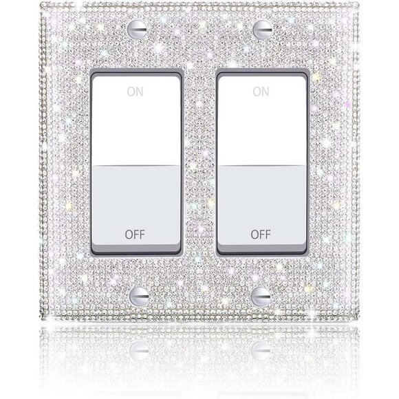 Bling Rhinestone Light Switch Cover – Crystal Diamond Wall Plate for US Standard - Picture 1 of 6